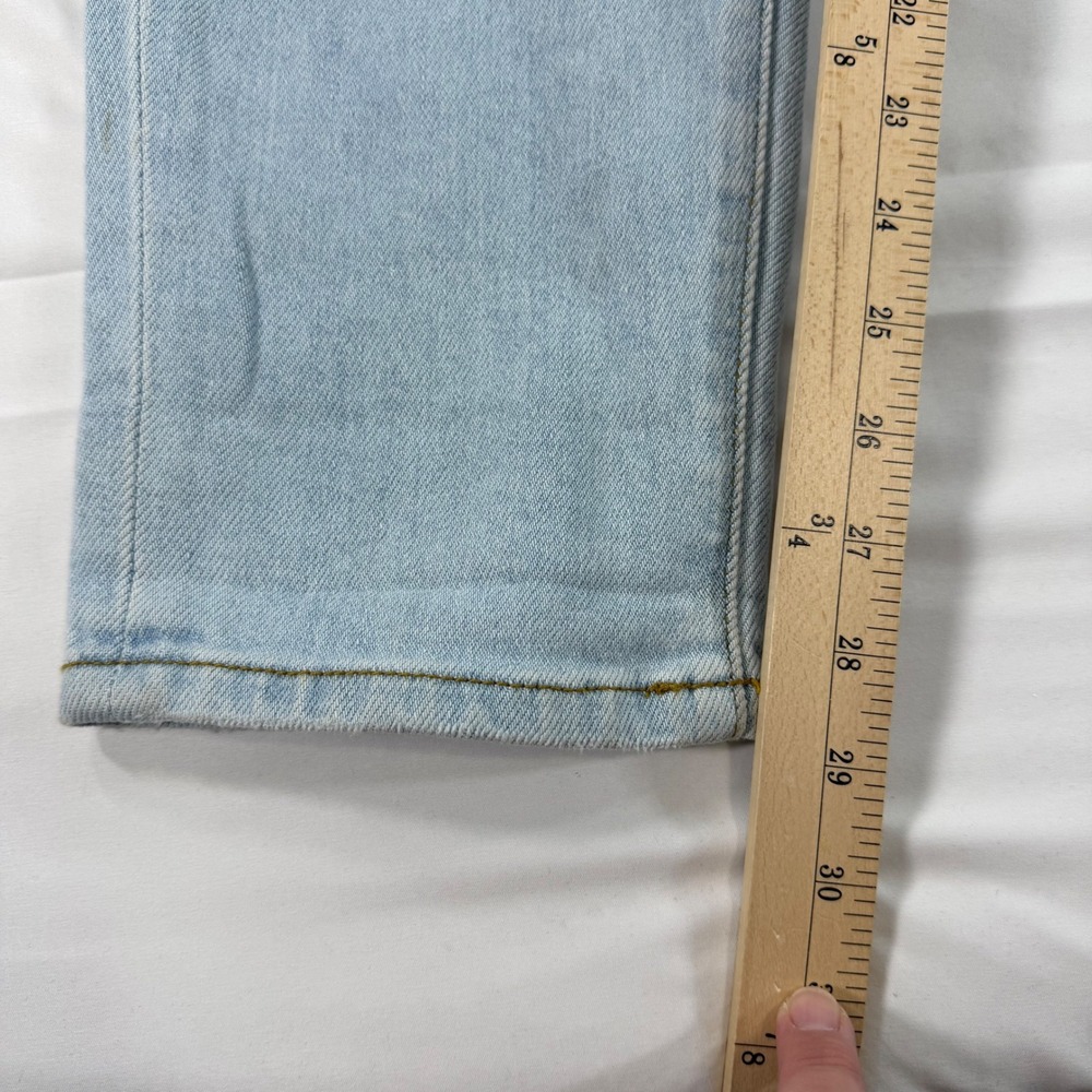 KanCan Mom Jeans Light Wash Distressed High Waist Tapered Leg Size 15/31 NEW - Picture 11 of 12